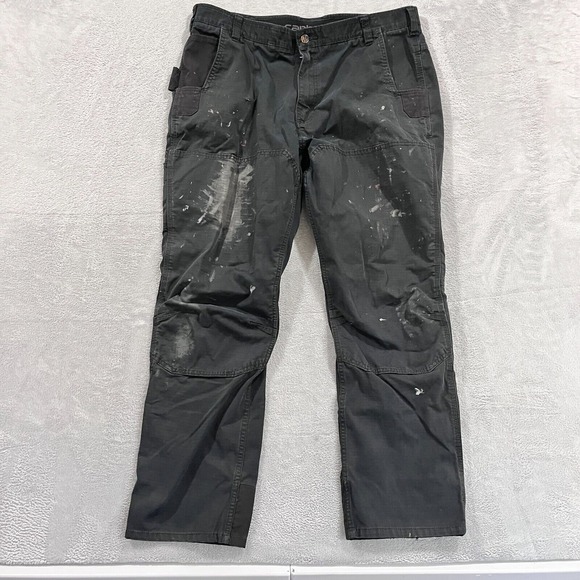 Carhartt Pants 39x30* BlackSteel Double Knee‎ Workwear103160 001 Thrashed
